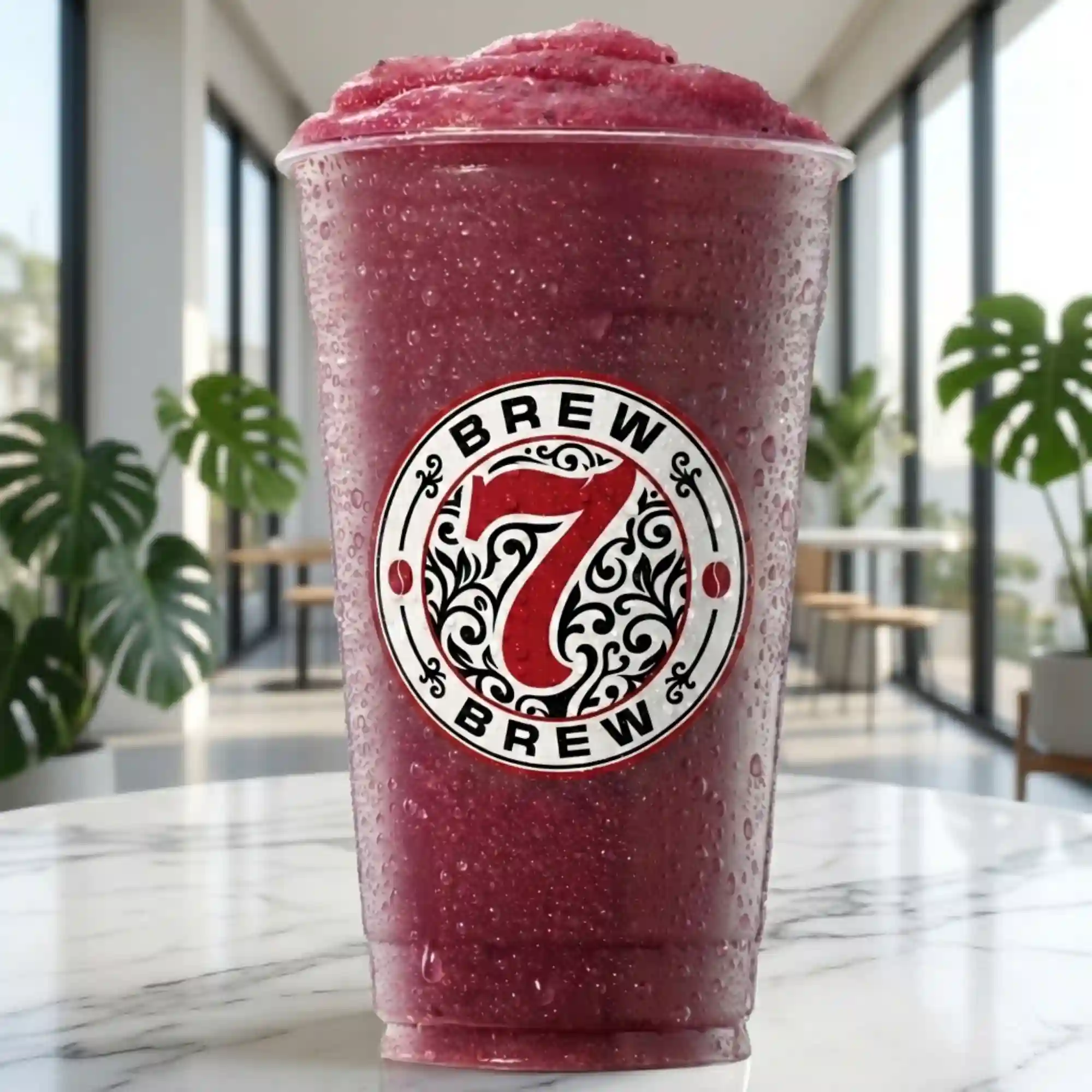 7 Brew Strawberry Blue Pom Smoothie